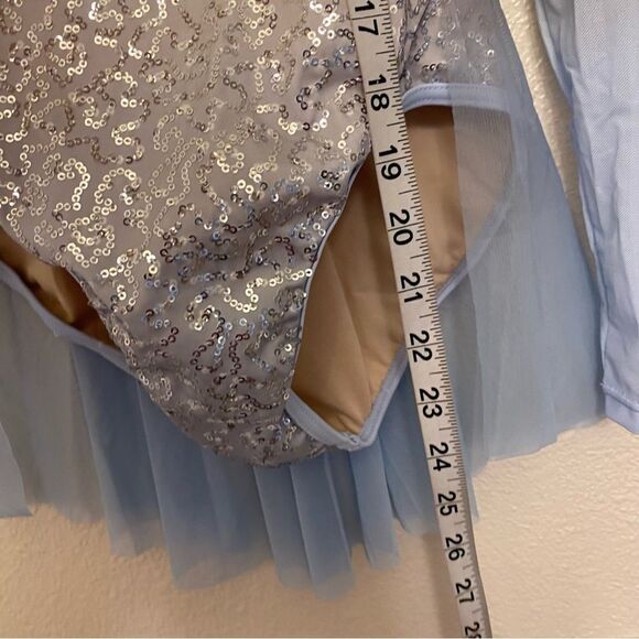 WEISSMAN Elite Dance Costume lyrical blue ombre You Are The Reason PL12691 XSA - Picture 6 of 10